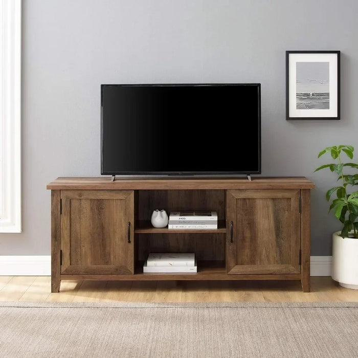 Tv Stand Living Room Furniture Classic Grooved Door TV Stand for TVs Up to 65 Inches 58 Inch