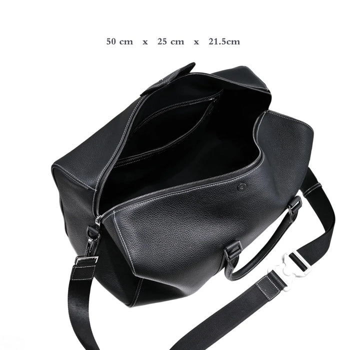 Men's Travel Bag Shoulder Genuine Leather Casual Hand Luggage Messenger Crossbody Bags High Capacity  For 18 Inch Laptop