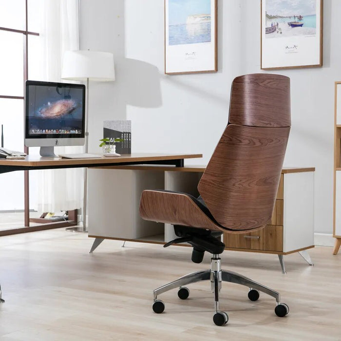 Modern Minimalist Solid Wood Computer Office Chair Computer Ergonomic Leisure Swivel Chair