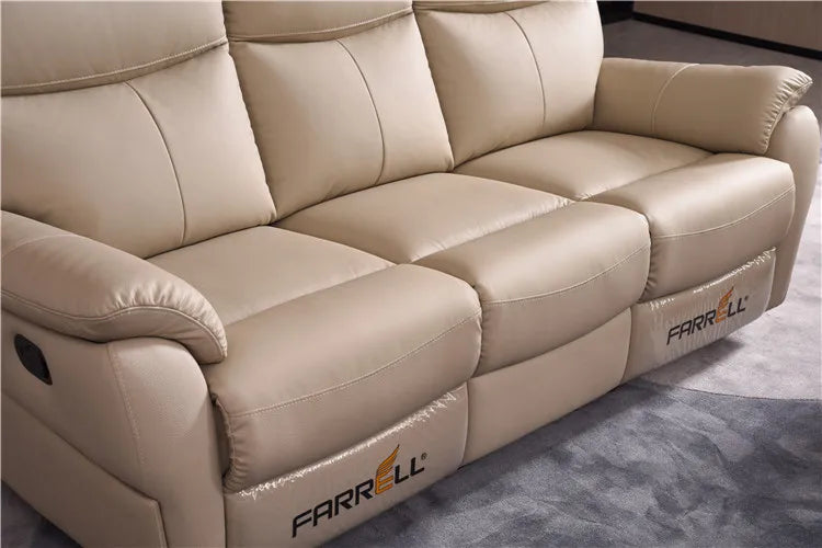 Popular Furniture Large Sectional Couch 321 Seater Reclining Genuine Leather Living Room Sofa