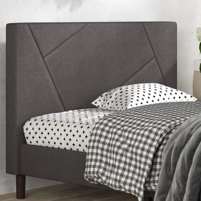 Judy Upholstered Platform Bed Frame / Mattress Foundation / Wood Slat Support / No Box Spring Needed