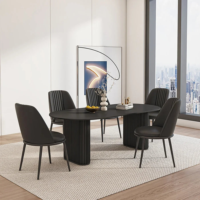 Black Organizer Dining Table Minimalist Design Hotel Lobby Dining Table Center Legs 75cm Muebles De Cocina Outdoor Furniture