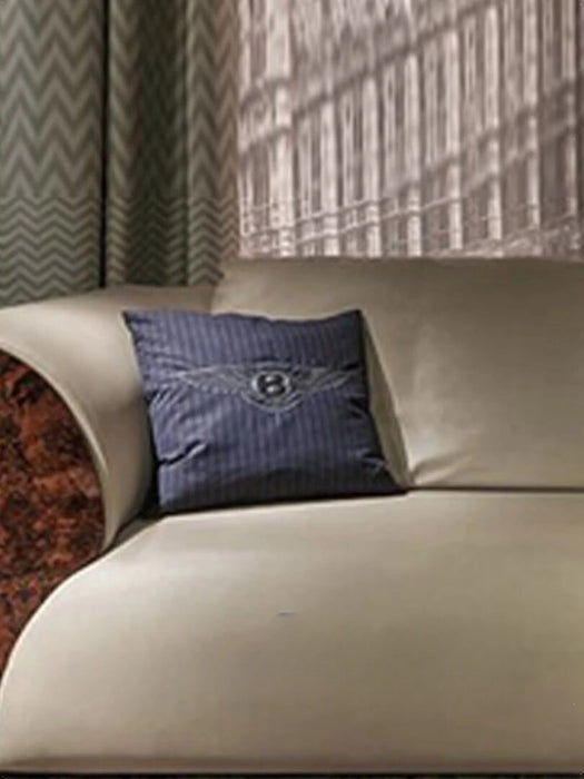 Nordic style luxury living room solid wood sofa fabric three-person sofa Italy sofa high-end complete sets of furniture