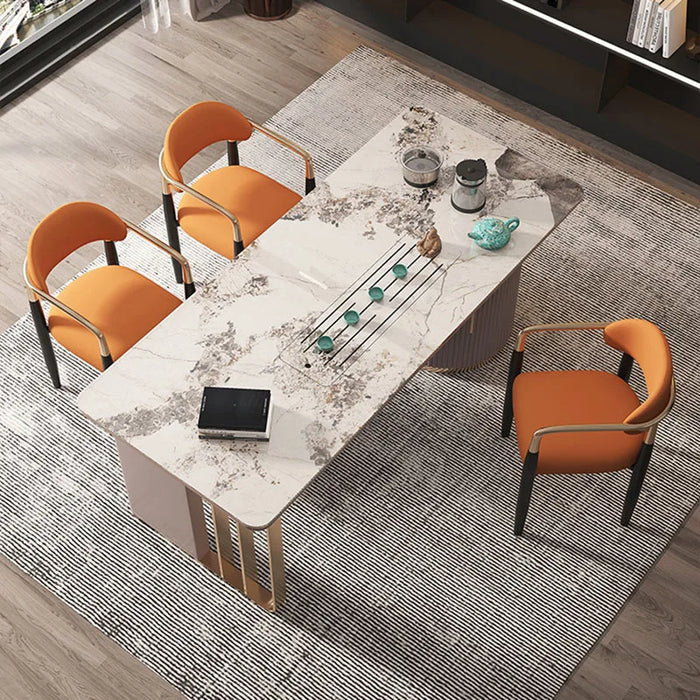 Laptop Office Desk Wooden Filing Cabinets Glass Organizer Writing Desk Reception Standing Scrivania Con Cassetti Home Furniture