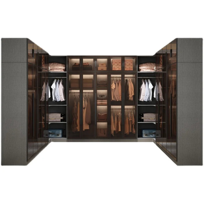 Luxury wardrobe, hotel, household bedroom, glass door, simple modern corner, cloakroom, cabinet combination, coat cabinet, insta