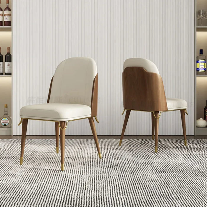 Luxury Dining Chairs Salon Living Room Nordic Ergonomic Leather Designer Office Chair Balcony Hotel Chaise Balcony Furniture
