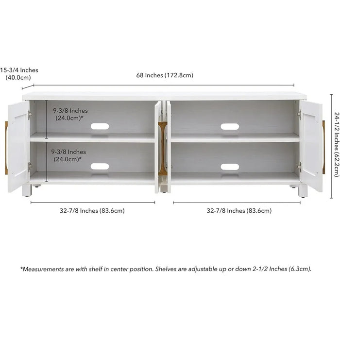 TV cabinet, for white up to 80 inches, living room TV stand, white