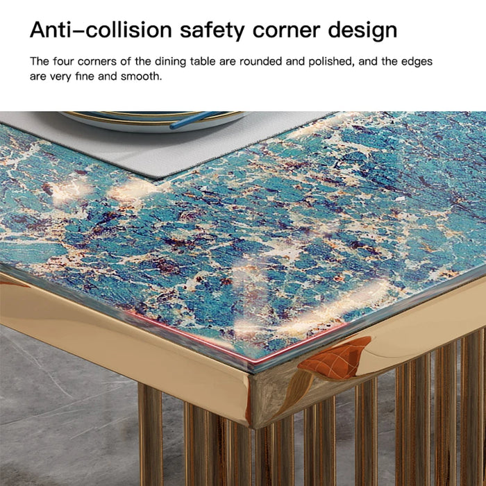 Center Green Table Dining Nordic Kitchen Console Mobile Rectangular Luxury Dining Tables Marble Mesa Comedor Room Furnitures