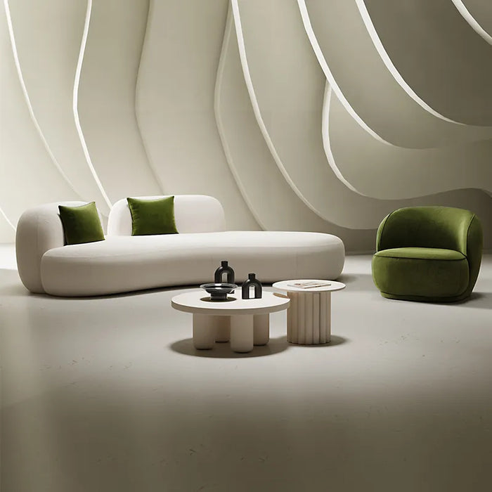 Curved Large Italiano Sofa Light Luxury Adults Long Unusual Ergonomic Reading Couch Unique European Canape Salon Home Furniture