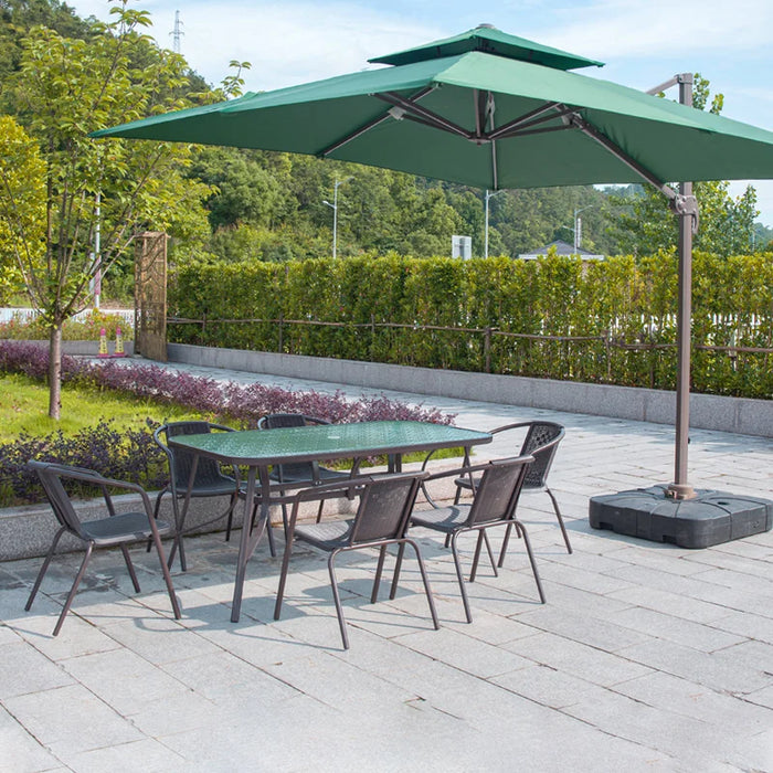 Outdoor Table and Chair Courtyard Parasol Rattan Chair Leisure Waterproof Balcony Tuinmeubelen Garden Furniture Sets WK50HY