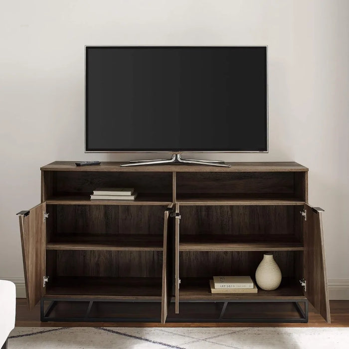 Buffet With Open Shelf Storage Tv Stand Living Room Furniture 58 Rustic freight Free