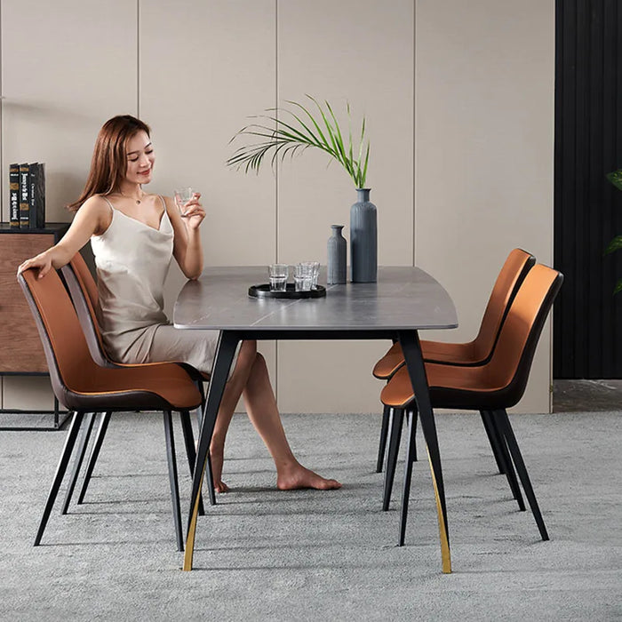 Newclassic Luxury Dining Table Decor Marble Top Design Square Dining Table Living Room Neat Mesa Comedor Household Essentials