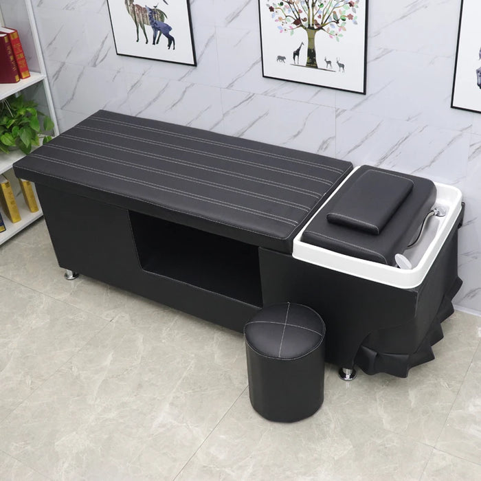 Head Equipment Water Salon Chairs Black Massage Hairdressing Shower Salon Chairs Beauty Lavacabezas Spa Furniture JY50SC