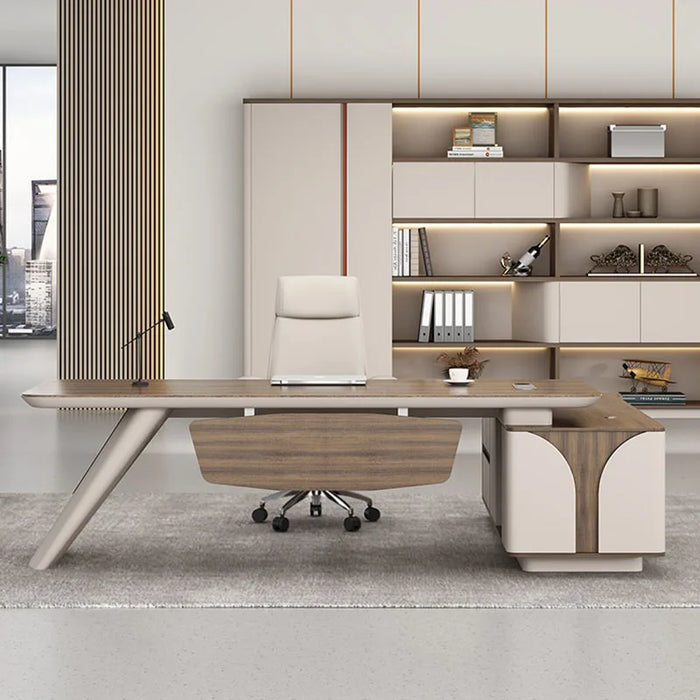 Modern Writing Office Desk Drawers Monitor Filing Meeting Drafting Office Desk Workflow Tavolo Da Lavoro High End Furniture HDH