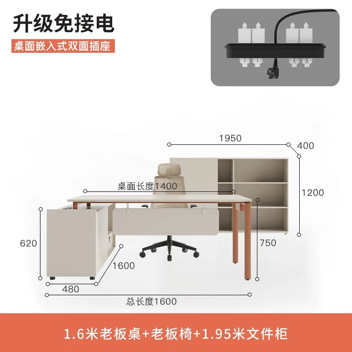 Organizer Reception Office Desk L Shaped Luxury Executive Computer Desk Table White Modern Escritorios De Oficina Furniture