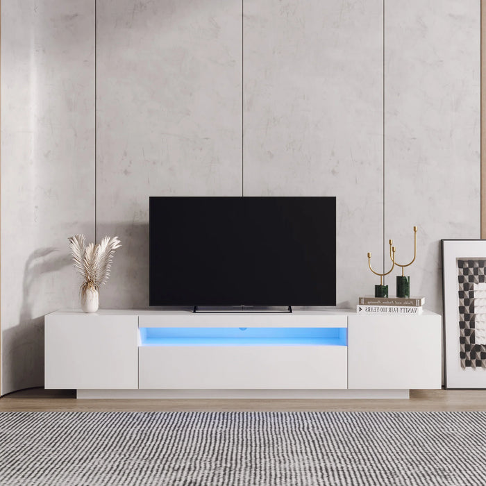 TV Cabinet Wholesale,  TV Stand with Lights, Modern LED TV Cabinet with Storage Drawers, Living Room Entertainment Center Media