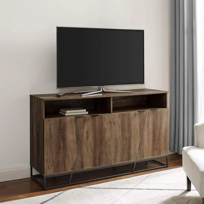Buffet With Open Shelf Storage Tv Stand Living Room Furniture 58 Rustic freight Free