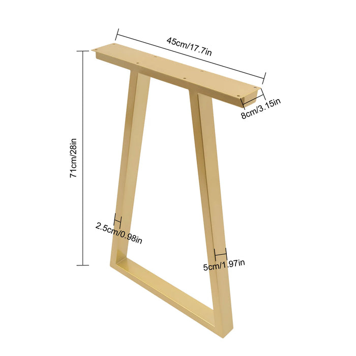 DYRABREST 2 Pcs Metal Table Legs Modern 28 Inch Furniture Legs Heavy Duty Industrial Dining Table Legs for Dinning Table, Office
