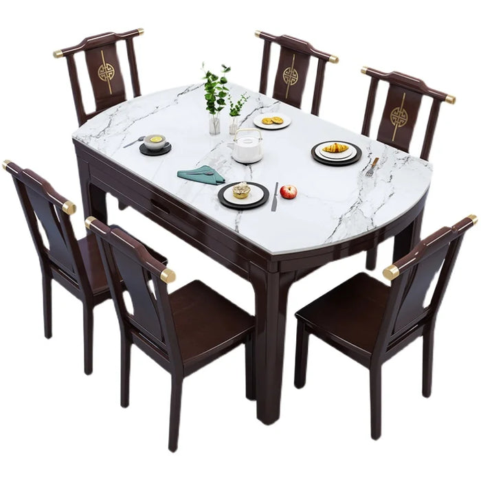 Chairs Coffee Dining Tables Induction Cooker Bistro Home Round Dining Tables Multifunction Esstische Set Furniture WW50DT