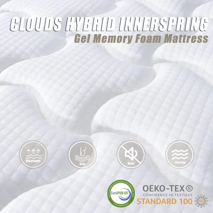 Deep Sleep 8 Inch Mattress Twin Size in a Box Mattresses Soft Hybrid Mattress Made in USA CertiPUR-US Certified Matress Bed King