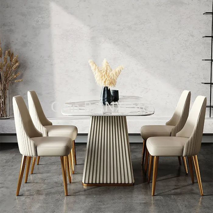 Dresser Kitchen Bedroom Dining Chairs Nordic PU Leather Gold Ergonomic Dining Chairs Modern Luxury cadeira Home Furniture WK