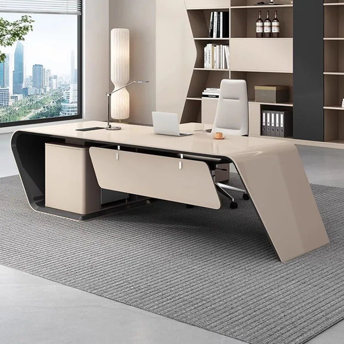 Desktop Meeting Office Desks Storage Computer Conference Workbench Executive Console Scrivania Con Cassetti Luxury Furniture