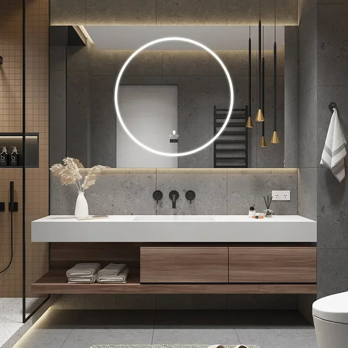Bathroom Vanity Cabinet Smart Mirror Toilet Slate Ceramic Integrated Washbasin Bathroom Vanity Cabinet Sink Bathroom Furniture