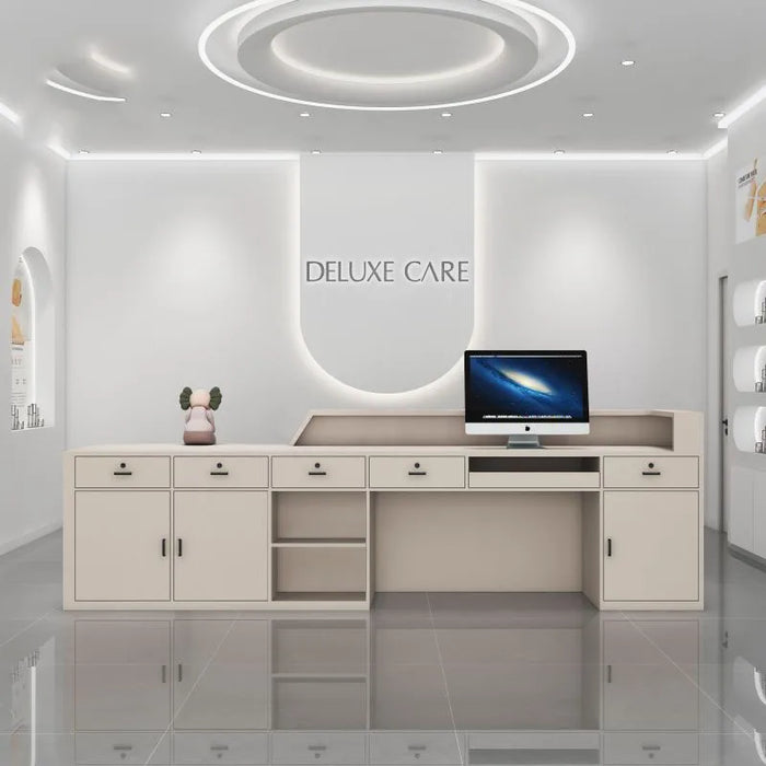 Store Cash Reception Desk Salon Cashier Table Modern Spa Register Gym Simple Reception Desk Supermarket Recepcja Bar Furniture