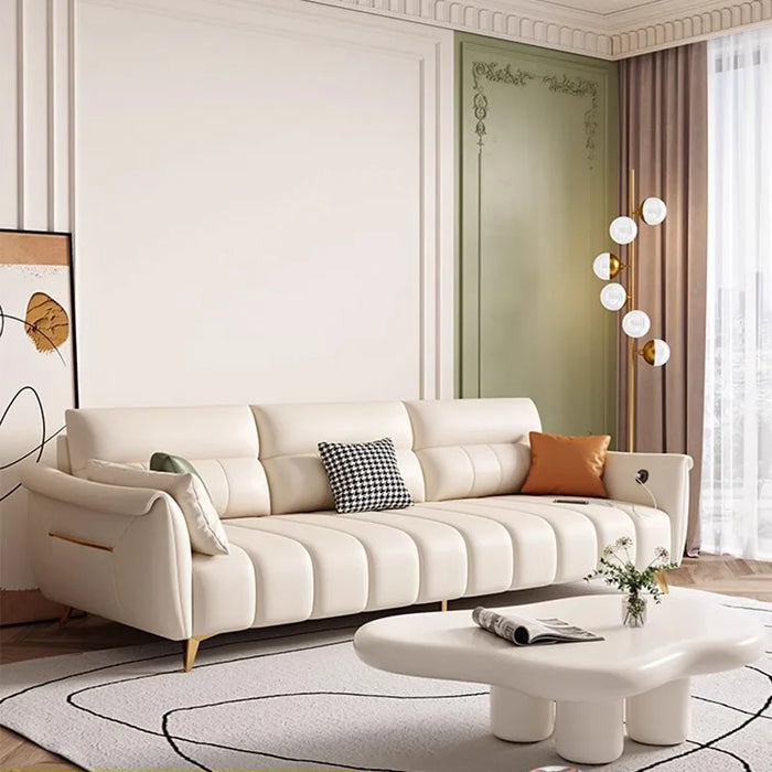 Nordic Leather Lounge Sofa Long Accent Floor Hotel Designer Sofa Hotel Luxury Office Fauteuils De Salon Living Room Furniture