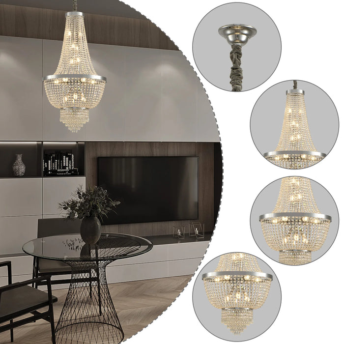 Modern style light luxury crystal lamp for porch hall living room villa royal chandelier