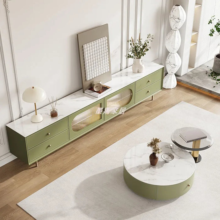 Table Modern Saddle Leather TV Cabinet Girl Monitor TV Stands Television Chest of Drawers Moveis Living Room Furniture for Tv