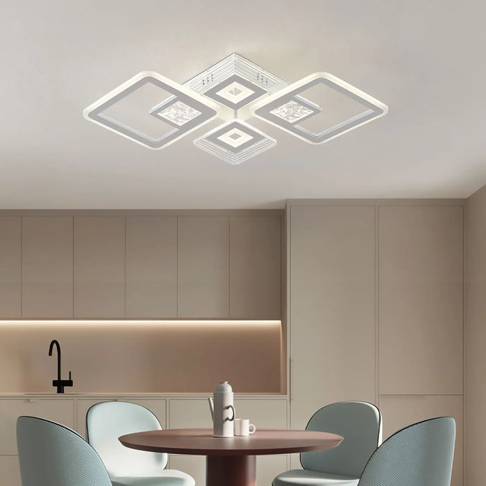 Modern Ceiling Light LED Nordic Flush Mount Lamp Hall Chandelier Living Room Lighting Fixture Room Decor Light Kitchen Square
