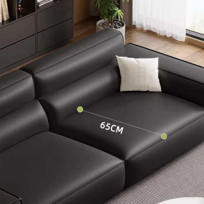 Italian Style Minimalist Arm Sofa Leather Black Lounge Recliner Couch Free Shipping Simple Mobili Per La Casa Bedroom Furniture