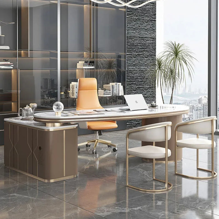 Executive Office Desk Luxury Bedroom Storage Desktop Writing Desk Study Conference Corner Scrivania Con Cassetti Home Furniture