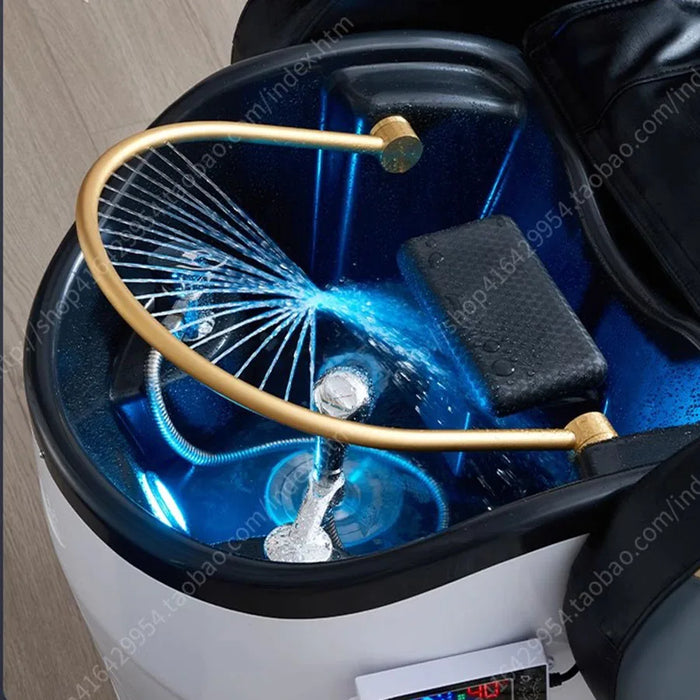 Head Spa Bed Shampoo Chair Stylist Luxury Beauty Swivel Shampoo Chair Basin Hair Salon Head Massager Cadeiras Salon Furniture