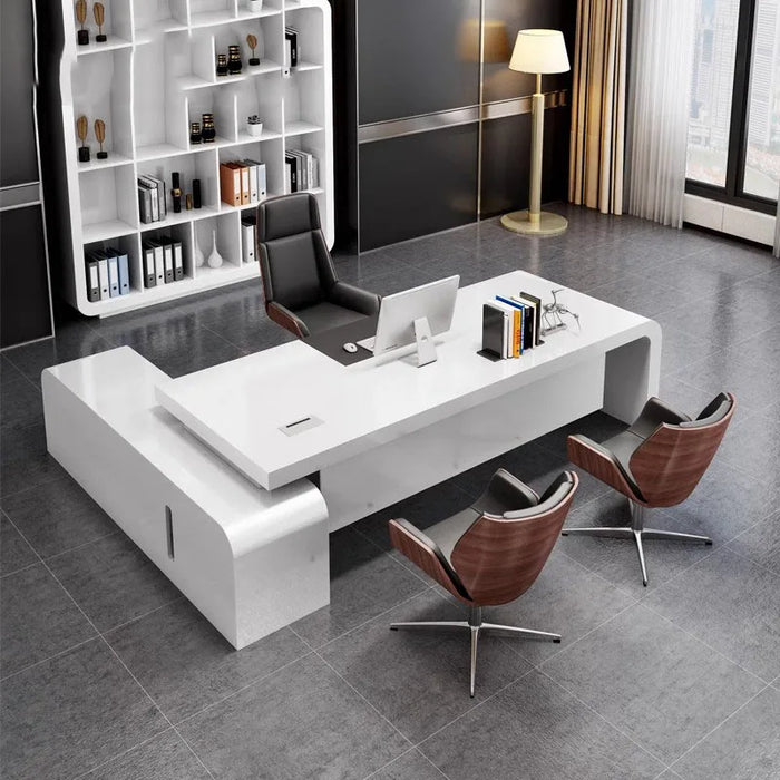 White Conference Office Desk Computer Executive Art Drafting Studio Office Desk Workbench Escritorio Gaming Luxury Furniture