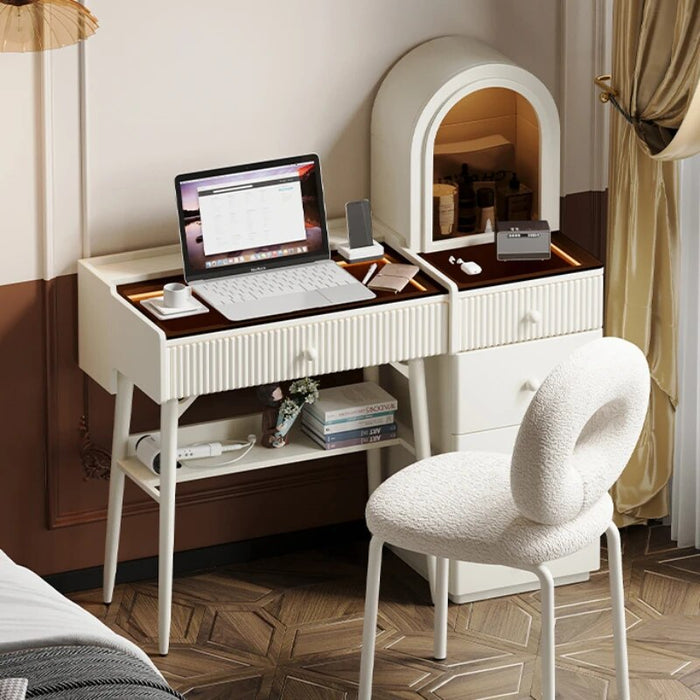 Modern Minimalist Vanity Tables Cream Style Nordic Creative Vanity Tables Luxury Bedroom Tavolo Trucco Home Furniture WZ50VT