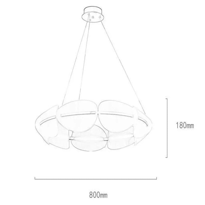 Modern LED Chandelier lighting Living room Novelty Petal Pendant Lamps Bedroom fixtures Nordic deco Dining room Hanging Lights