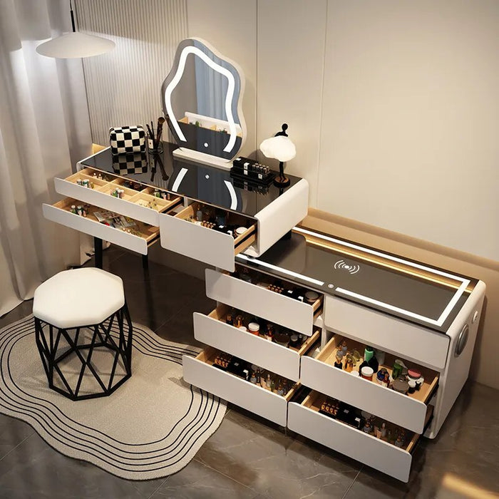 Drawer Led Dressing Table Mirror Chair Bedroom Multifunctional Dressing Table Organizers Storage Penteadeira Home Furniture