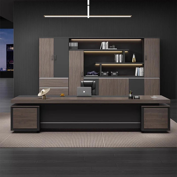 Black Boss Office Reception Desk Conference Floor Free Shipping Luxury Computer Desks Home Corner Bureau Meuble Home Furniture