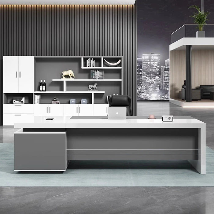 Desktops Executive Office Desks Reception White Reception Counter Monitor Mainstays Office Desks Storage Mesa Modern Furniture