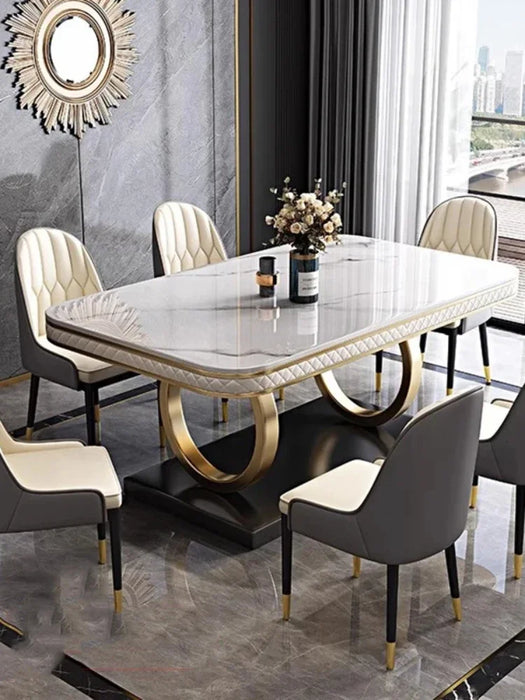 Marble Room Sets Dining Modern Dinner Console Kitchen  Camping Balcony Mesa Garden Furniture