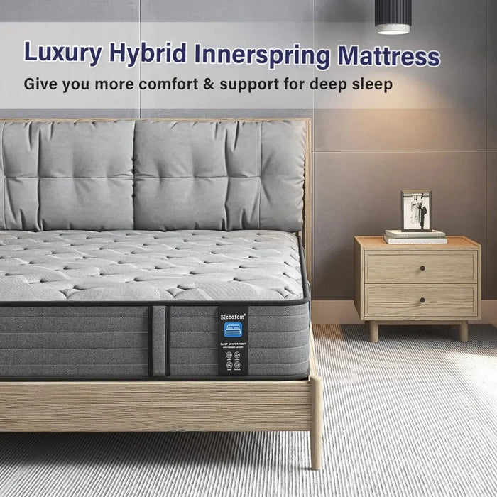 Queen Mattress,10 Inch Gel Memory Foam Pocket Spring Hybrid Mattress/Queen Size Mattress/Comfort Firm Support Pressure Relief