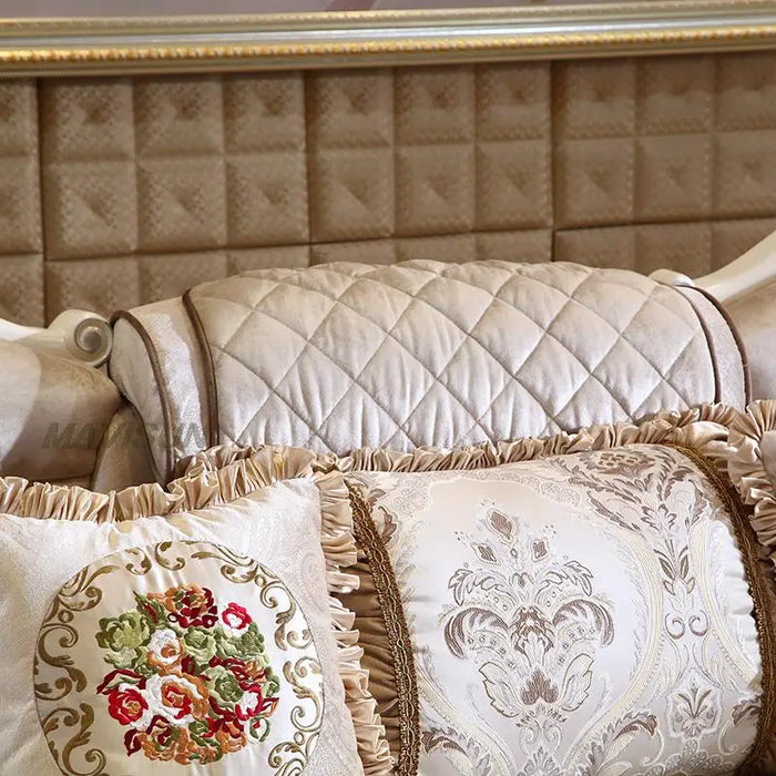 Luxury Europe Style Couch Modern Furniture Apartment Exquisite Embroidery Removable Washable American Stylish Living Room Sofa