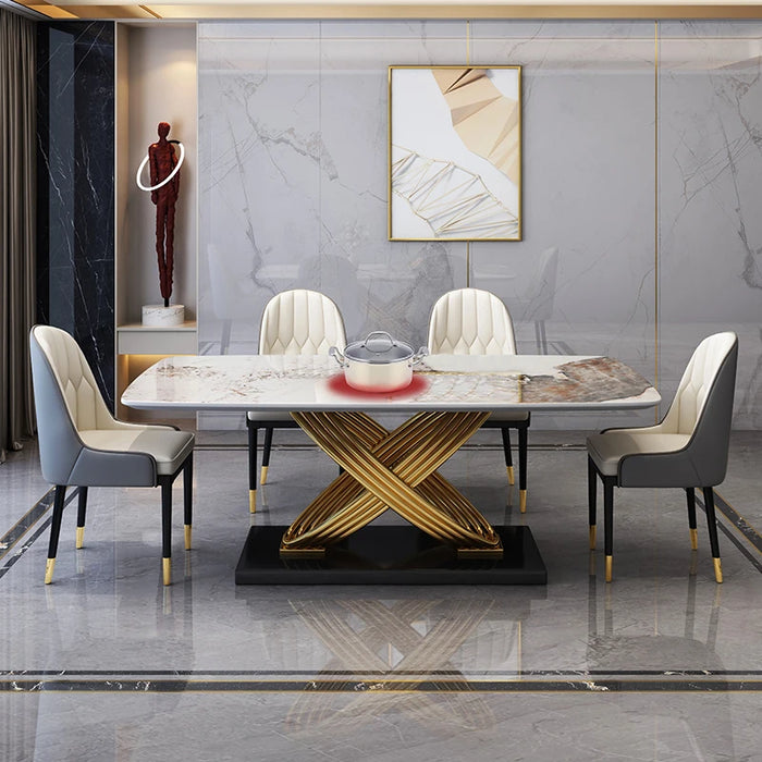 Luxury Modern Table Dinning Kitchen Balcony Dinner Marble Table Coffee Dressing Hotel Muebles Dining Room Table And Chairs Set