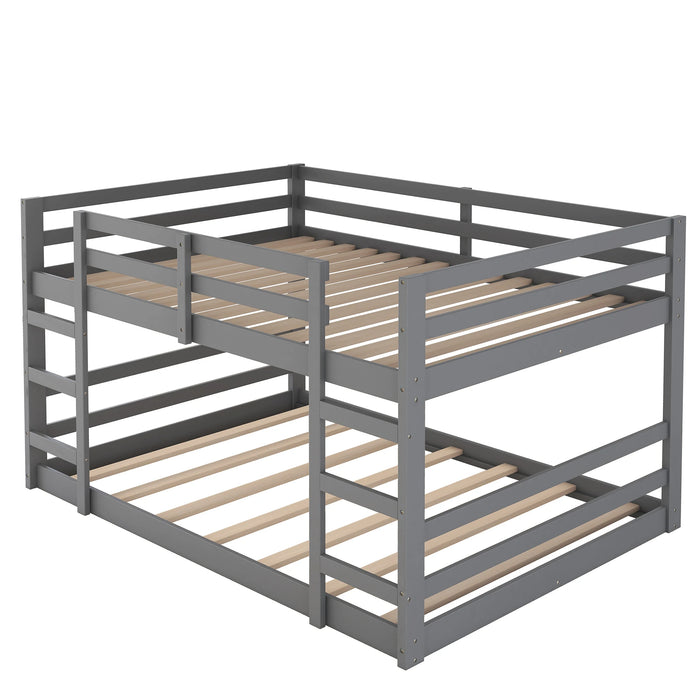 Twin Over Twin(Full Over Full)Bunk Bed with Ladder