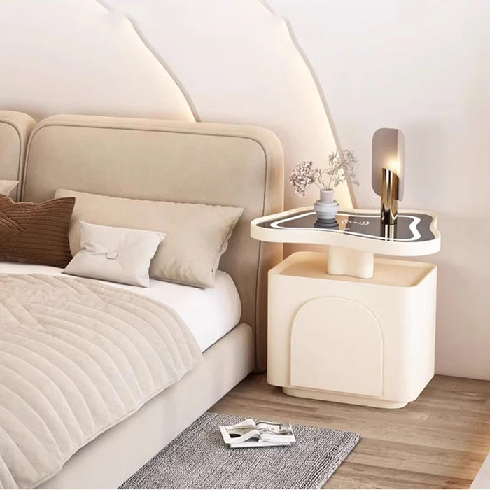 Unique White Bedside Table Drawers Creative European Living Room Filing Cabinets Indoor Side Mesa Auxiliar Storage Furniture