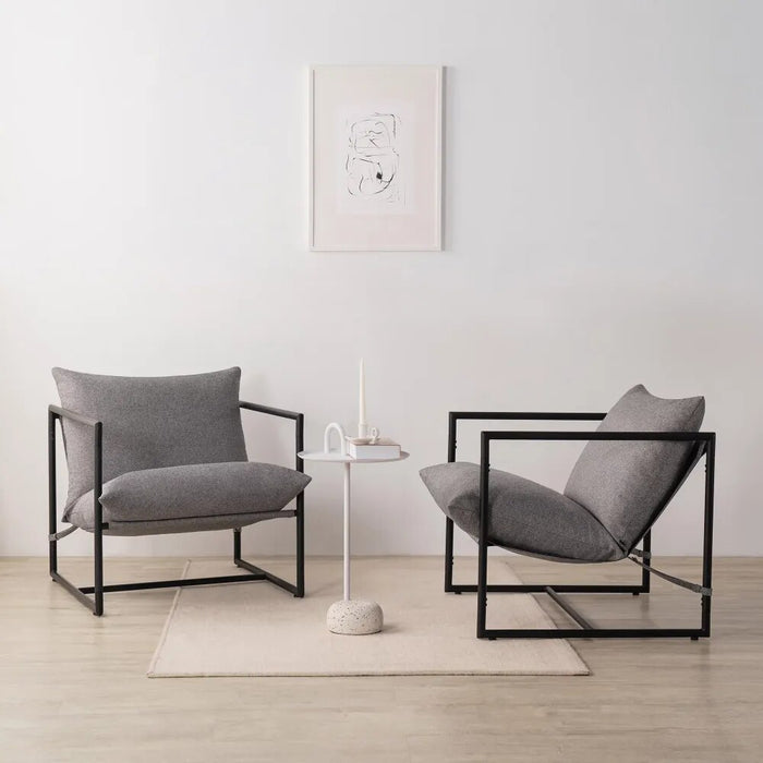 Aidan Metal Framed Sling Accent Chair chairs living room  lounge chair  furniture