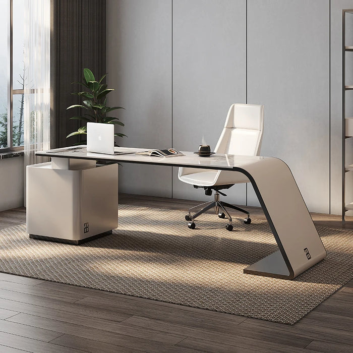 Light luxury and extremely simple slate desk, modern office desk, high-end study desk, computer desk, household fashion desk