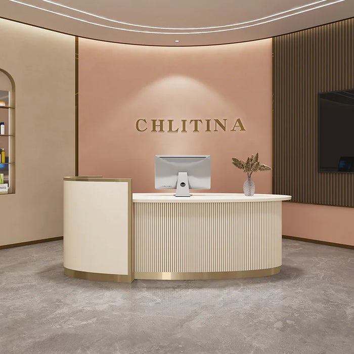 Parental Advisory Reception Desks Office Massage Luxurious Hotel Reception Commercial Enjoy Mostrador Oficina Office Furniture